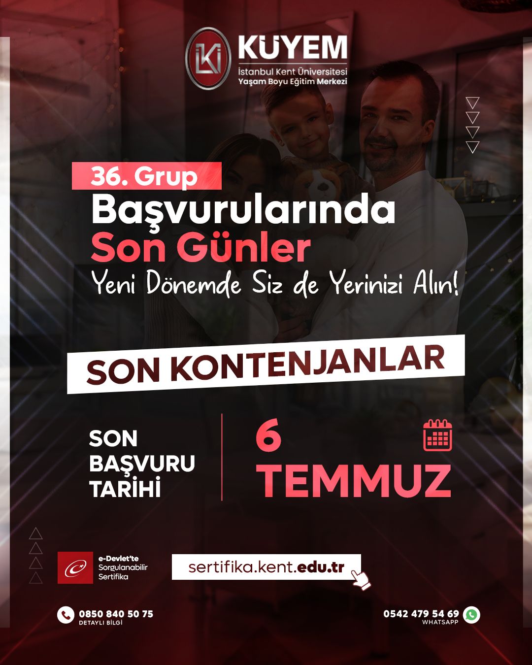 Aile Danışmanlığı Eğitimi 36. Grup Kayıtlarında Son Günler
